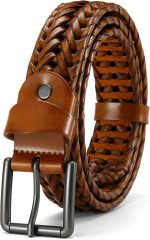 CHAOREN Braided Belt for Men - Mens Belt Leather 1 3/8" for Casual Jeans - Hand Woven Make Your Gift Awesome - Image 9